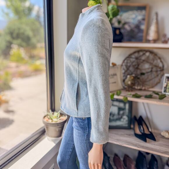 Jones New York Women's Light Gray Zip-Up Jacket - Picture 3 of 12